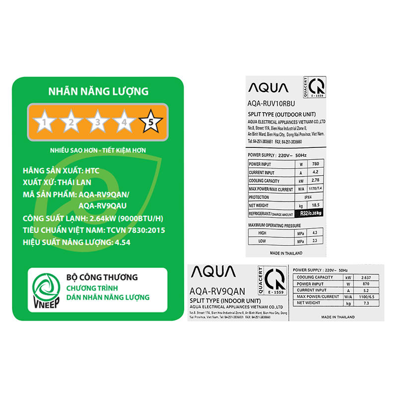 Máy lạnh Aqua Inverter 1 HP AQA-RV9QA