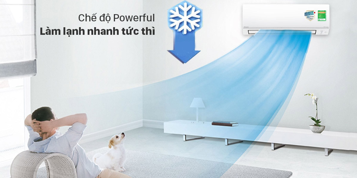 Daikin Inverter 1 HP có khả năng làm lạnh tức thì