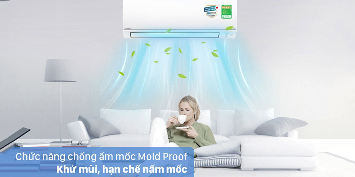 Khả năng chống ẩm mốc tuyệt vời của Daikin Inverter 1 HP FTHF25VAVMV