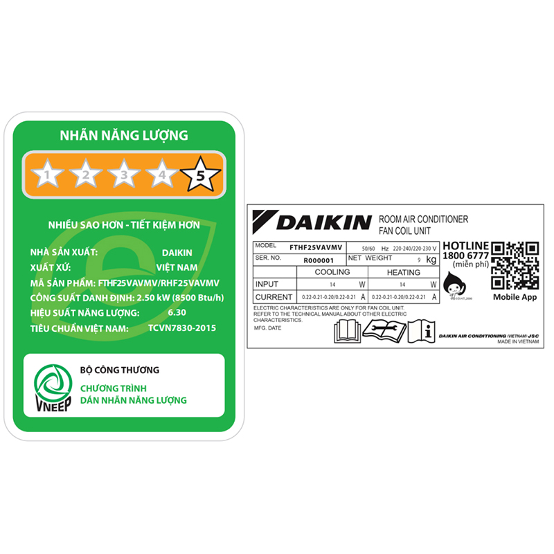 Máy lạnh 2 chiều Daikin Inverter 1 HP FTHF25VAVMV