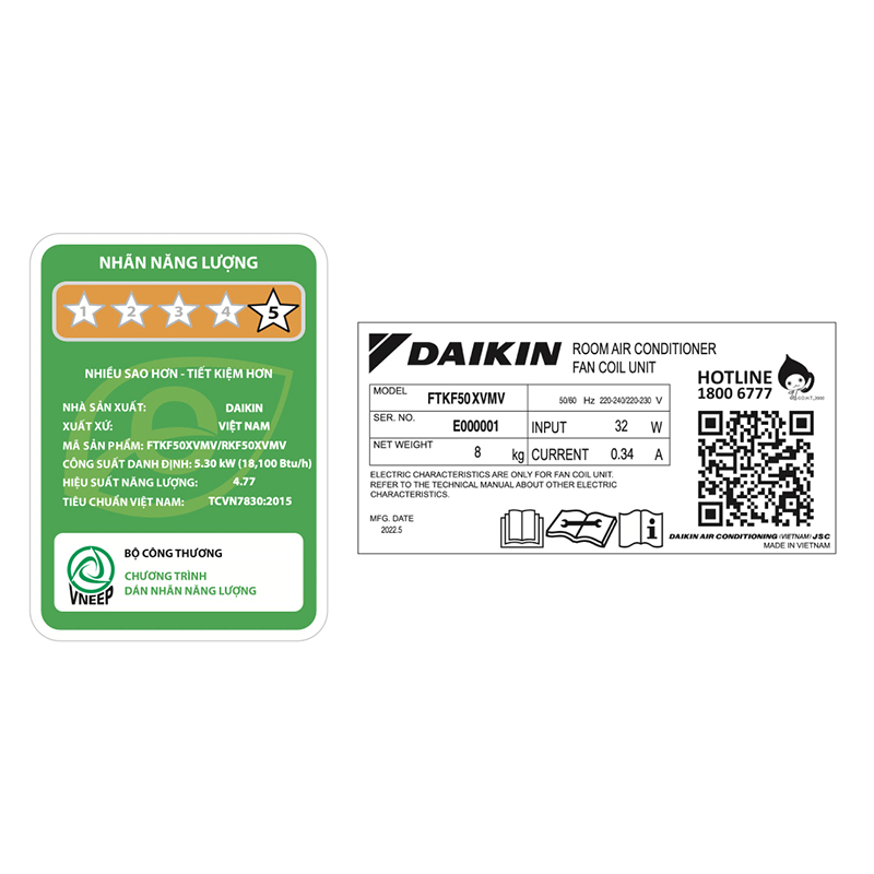 Máy lạnh Daikin Inverter 2 HP FTKF50XVMV