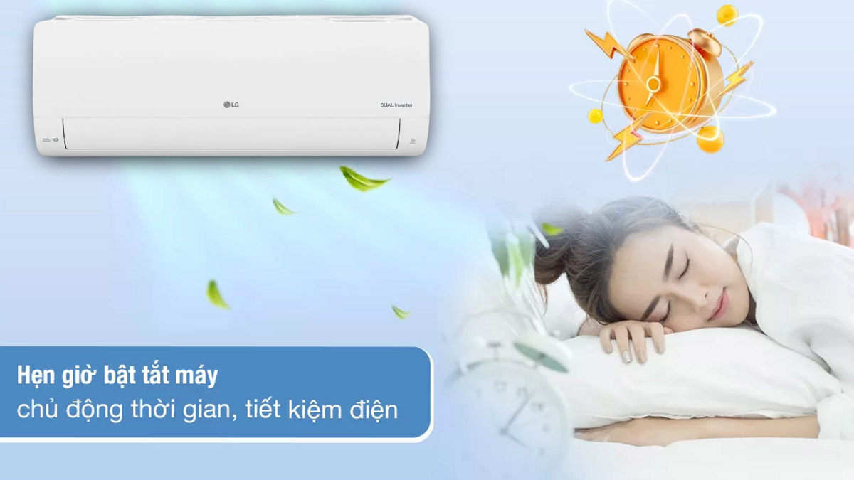 Chế độ hẹn giờ thông minh của máy lạnh 2 chiều LG Inverter B10END