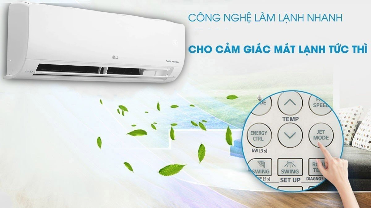 Chế độ Jet Cool làm lạnh căn phòng nhanh tức thì