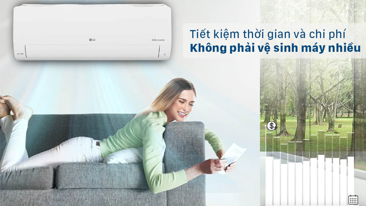 Tính năng tự làm sạch của máy lạnh 2 chiều LG Inverter 1 HP B10END