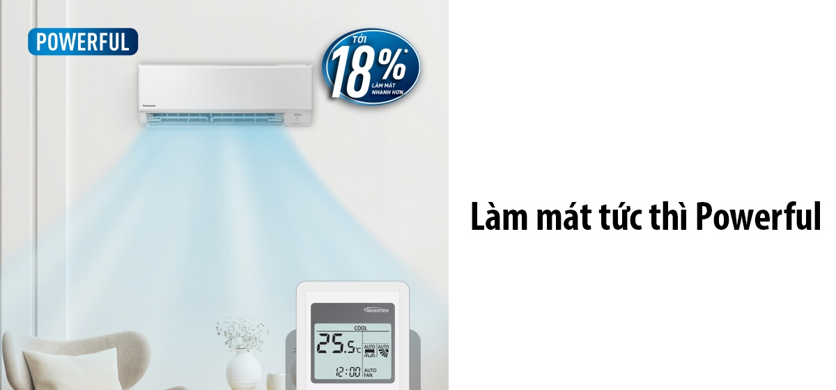 Làm lạnh nhanh hơn 18% với chức năng Powerful