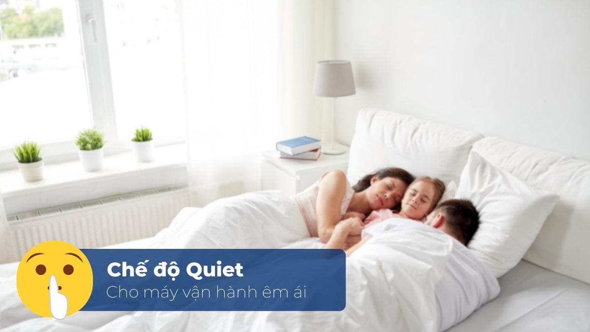 Chế độ điều hòa chạy siêu êm - thoải mái nghỉ ngơi, tập trung làm việc