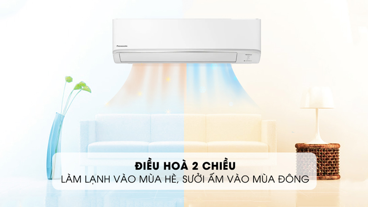 Panasonic CU/CS-YZ9WKH-8 có khả năng vận hành 2 chiều thông minh