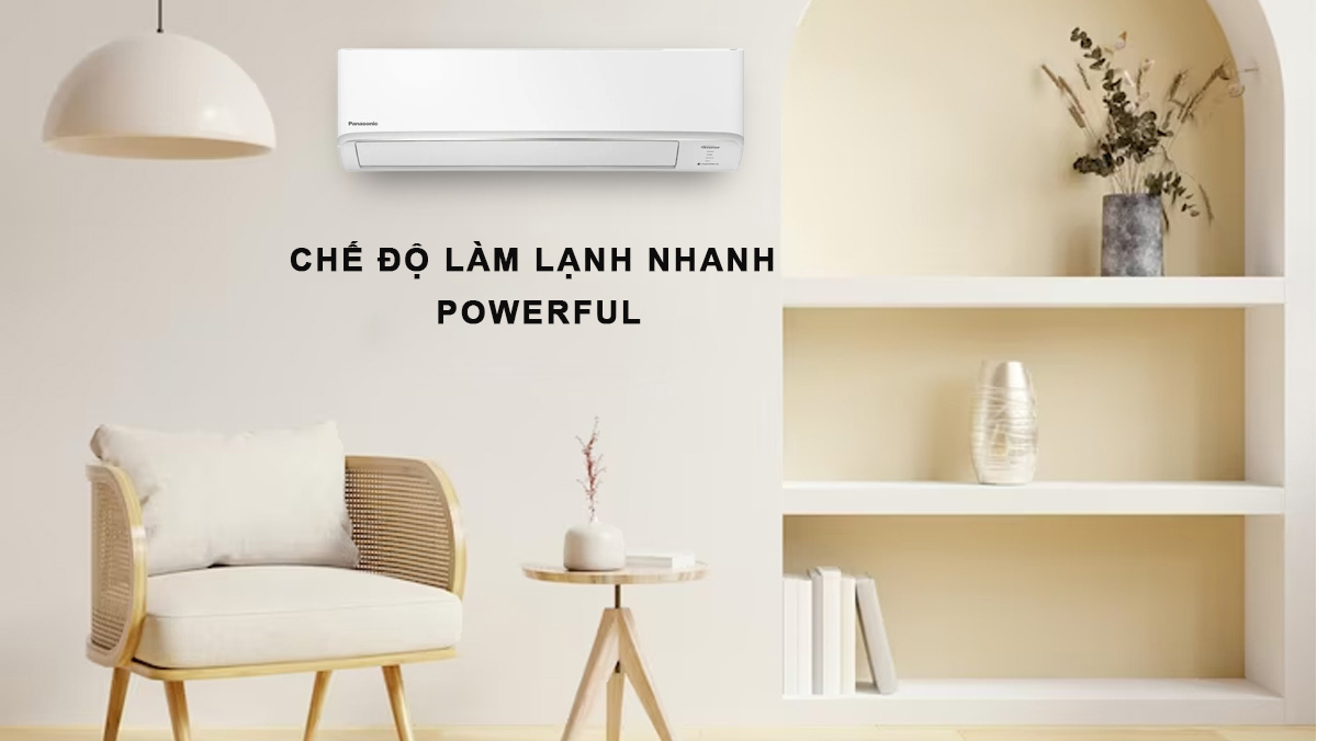 CU/CS-YZ9WKH-8 sở hữu chế độ làm lạnh nhanh Powerful