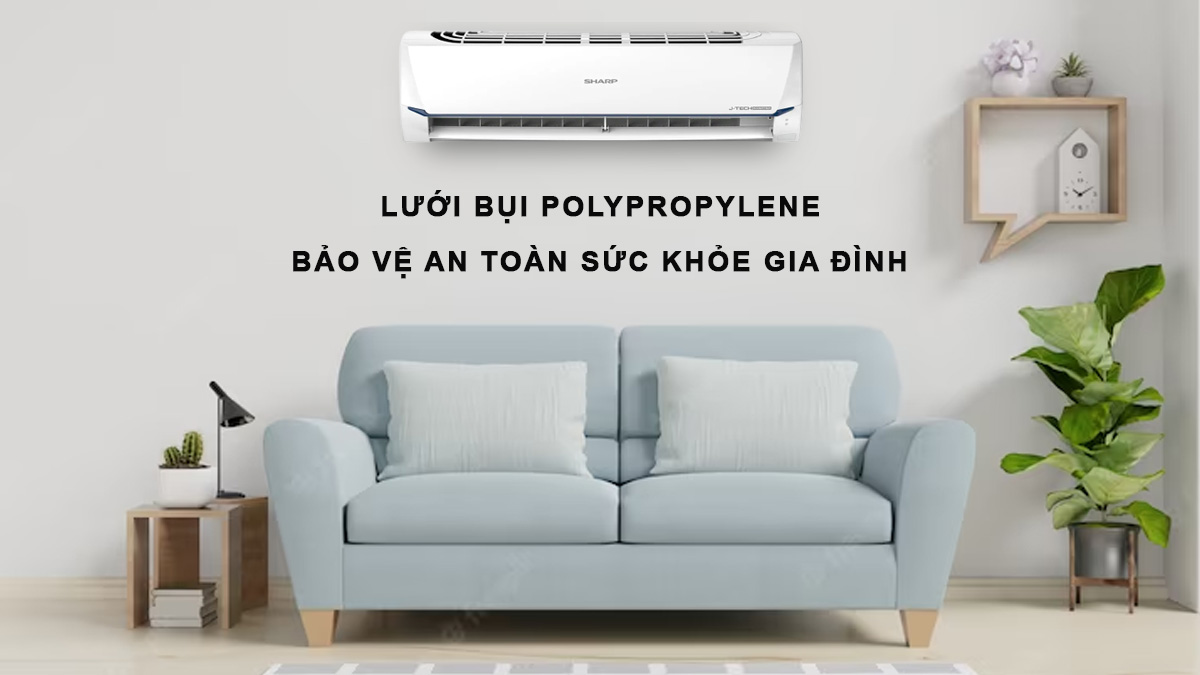 AH-X9XEW được trang bị lưới bụi bảo vệ sức khỏe gia đình
